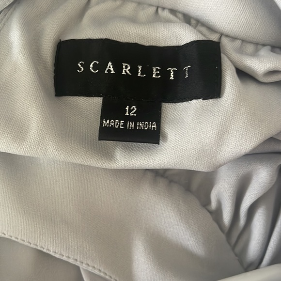 Silver sequin/light grey crepe dress size 12 - Picture 4 of 4